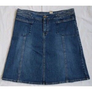 Canyon River Blues Jean Denim Skirt A Line Flare Y2K Casual Boho Women's XL